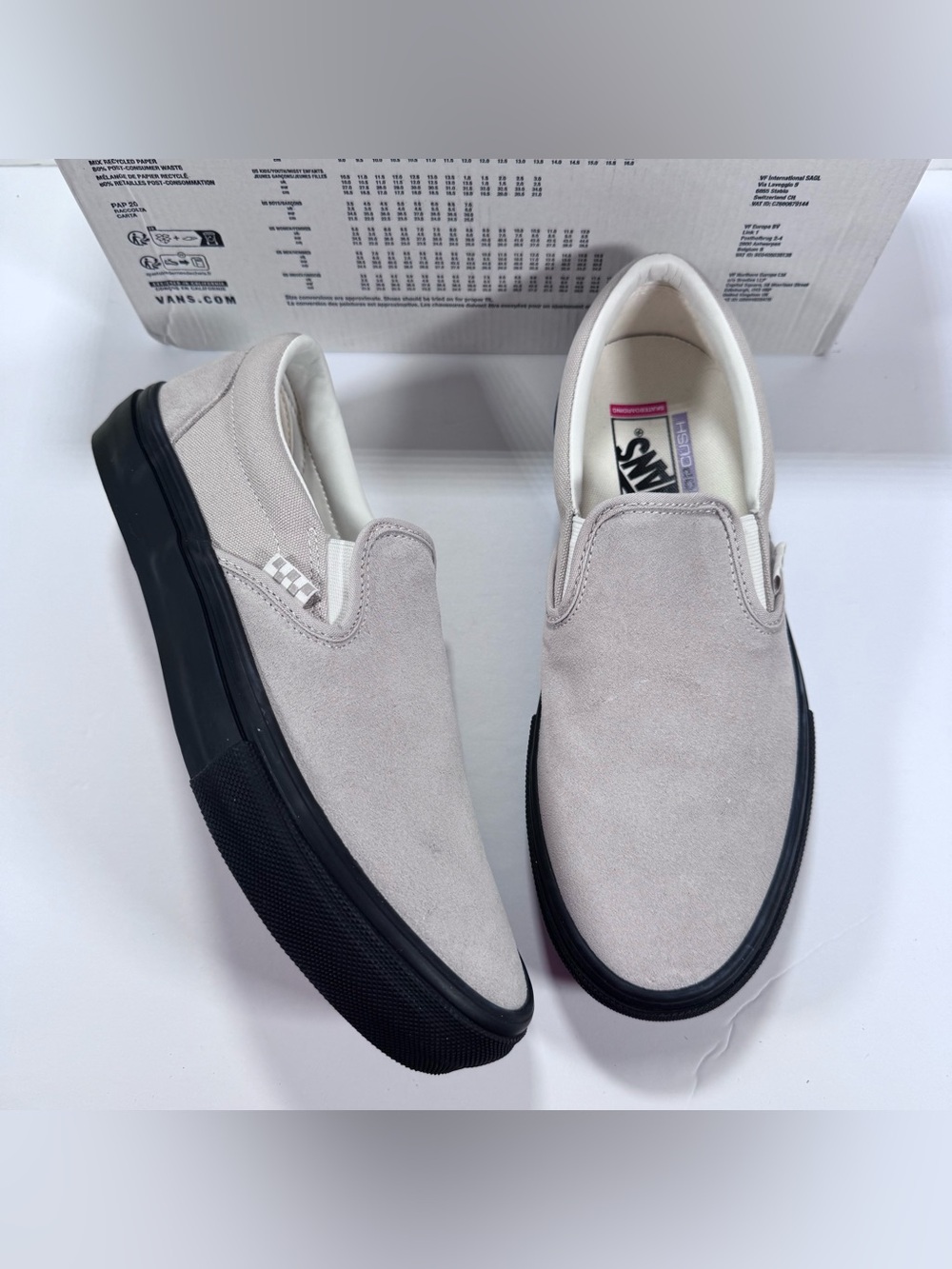 Vans Skate Slip-On Tan Black Sneakers Men Size 9.5 Women Size 11